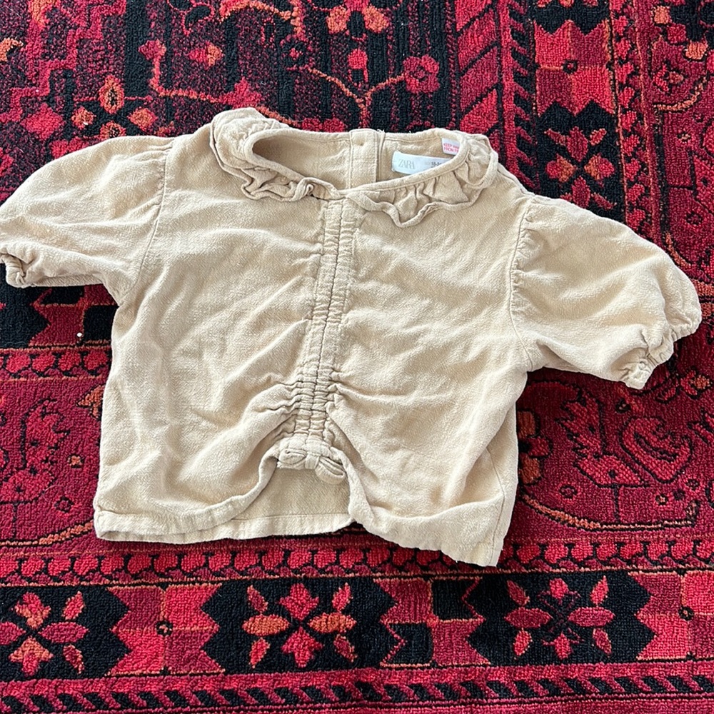 ZARA 18-24 month tan blouse